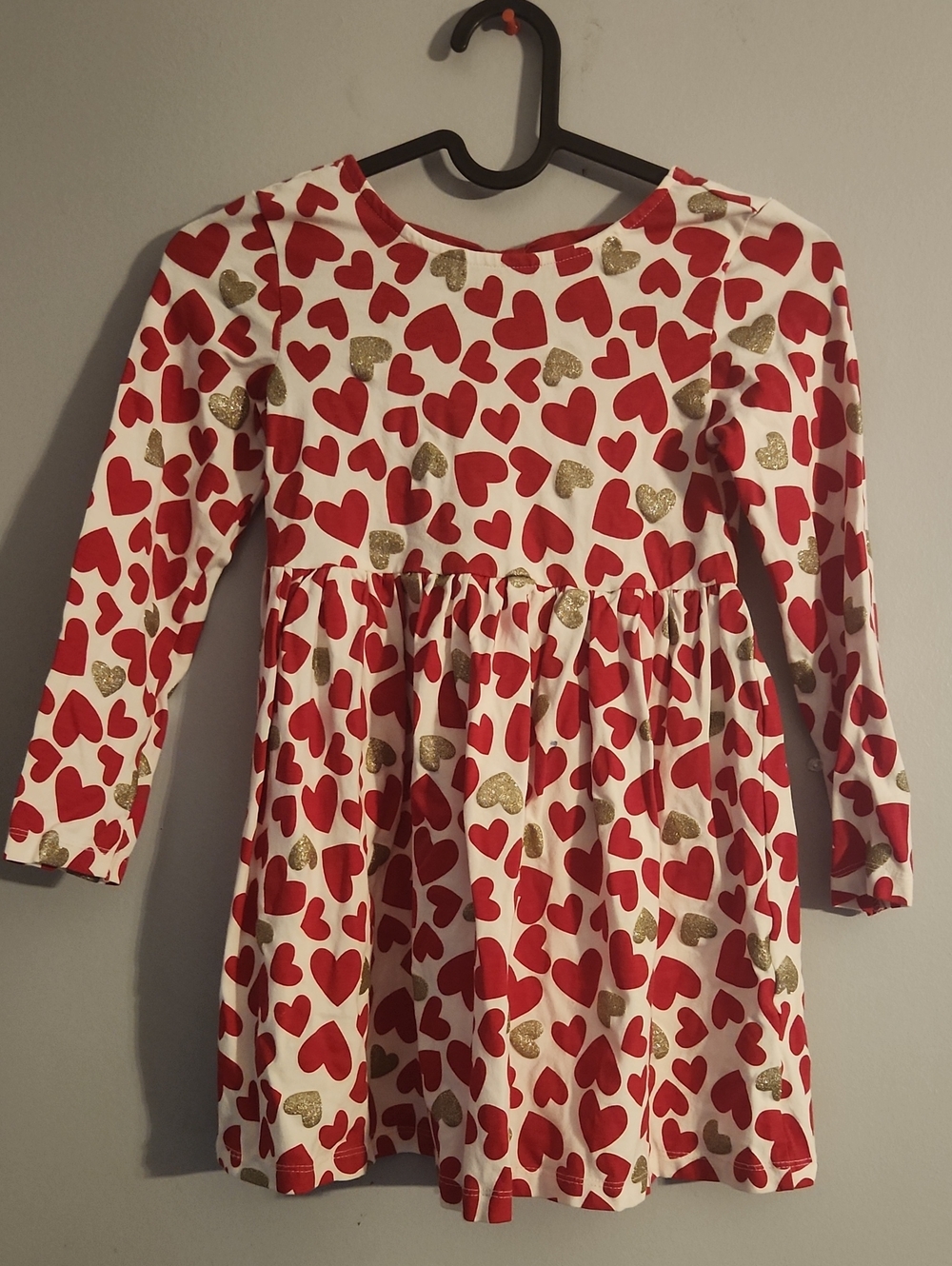 Tommy Bahama White Dress with Red and Gold Hearts